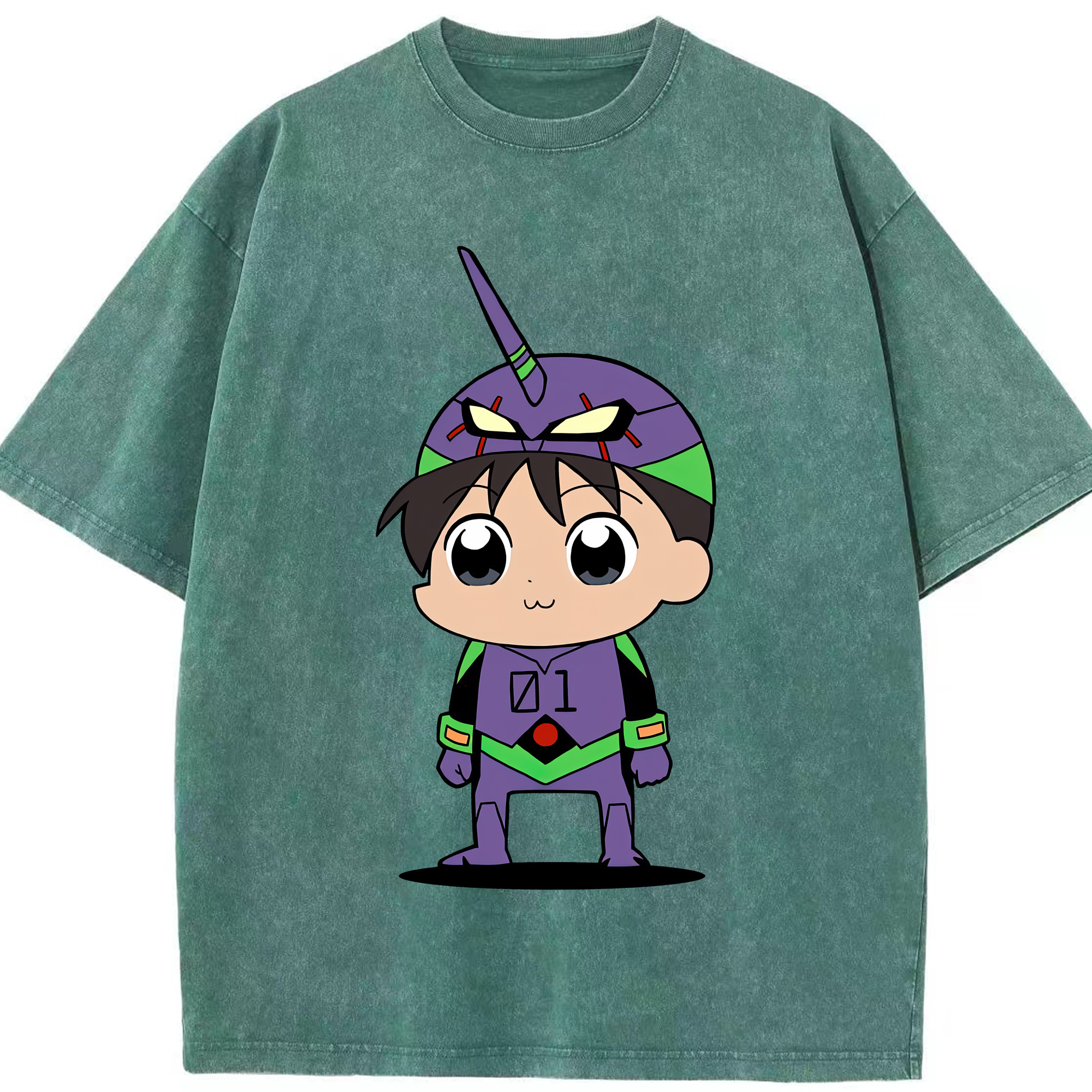 （画像用） EVA 新世紀エヴァンゲリオン 綿100% ヴィンテージ風 半袖Tシャツ（フロントプリント）